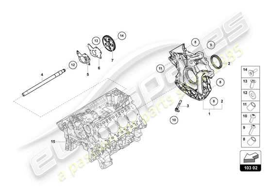 a part diagram from the Lamborghini Urus parts catalogue