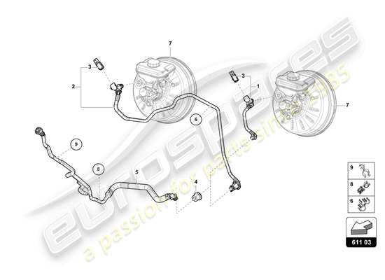 a part diagram from the Lamborghini Urus parts catalogue