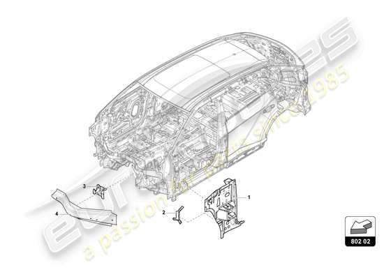 a part diagram from the Lamborghini Urus parts catalogue