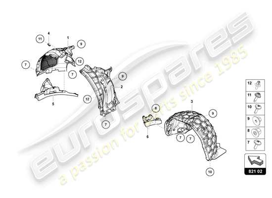 a part diagram from the Lamborghini Urus parts catalogue