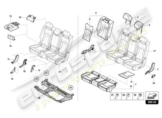 a part diagram from the Lamborghini Urus parts catalogue