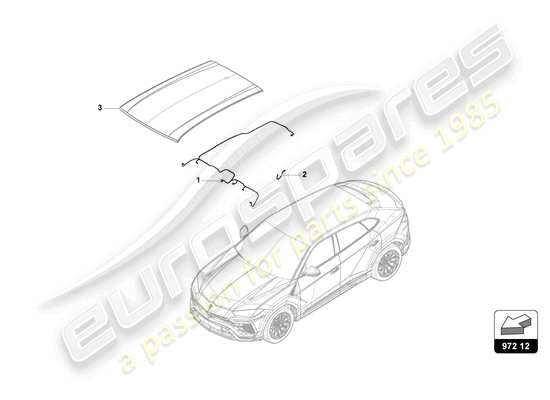 a part diagram from the Lamborghini Urus parts catalogue