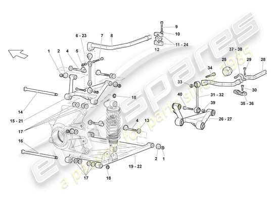 a part diagram from the Lamborghini LP640 Coupe (2007) parts catalogue