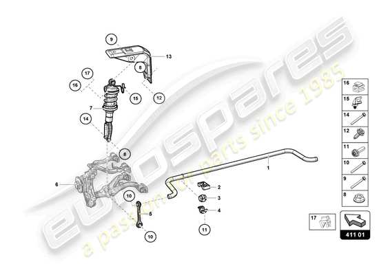 a part diagram from the Lamborghini Huracan Sterrato parts catalogue