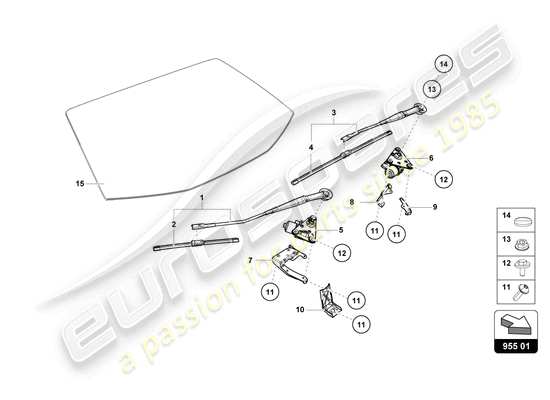 a part diagram from the Lamborghini Huracan Sterrato parts catalogue