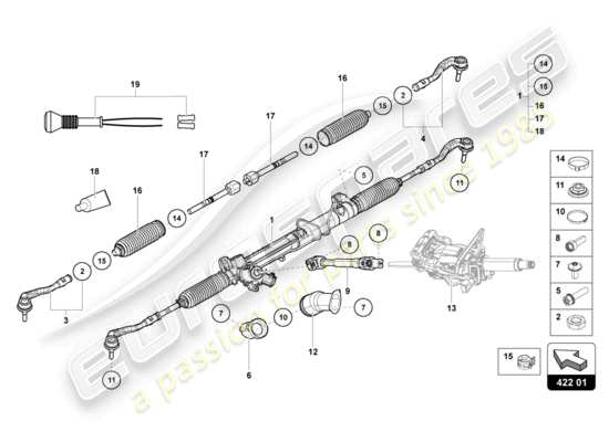 a part diagram from the Lamborghini Sian parts catalogue