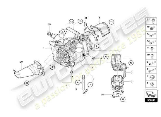 a part diagram from the Lamborghini Sian parts catalogue