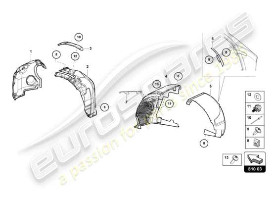 a part diagram from the Lamborghini Sian parts catalogue