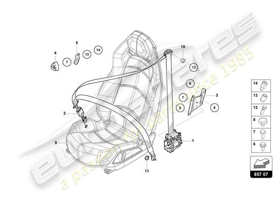 a part diagram from the Lamborghini Sian parts catalogue