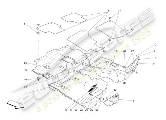 a part diagram from the Maserati Levante parts catalogue