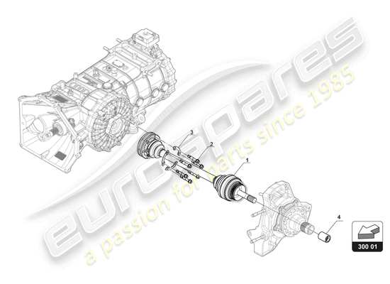 a part diagram from the Lamborghini Huracan Squadra Corse parts catalogue