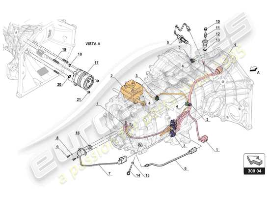 a part diagram from the Lamborghini Huracan Squadra Corse parts catalogue