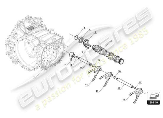 a part diagram from the Lamborghini Huracan Squadra Corse parts catalogue