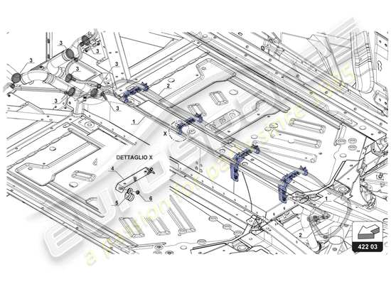 a part diagram from the Lamborghini Huracan Squadra Corse parts catalogue