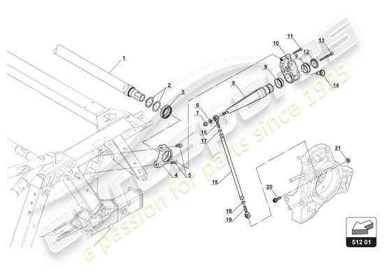 a part diagram from the Lamborghini Huracan Squadra Corse parts catalogue