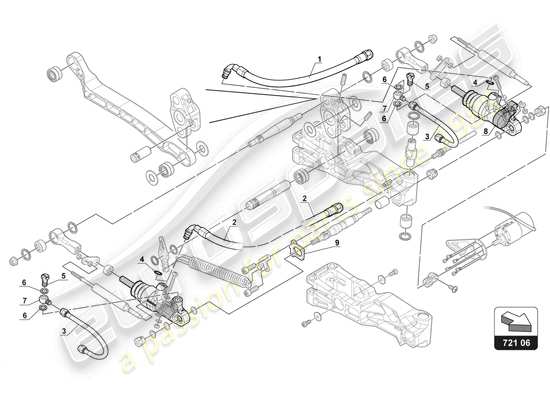 a part diagram from the Lamborghini Huracan Squadra Corse parts catalogue