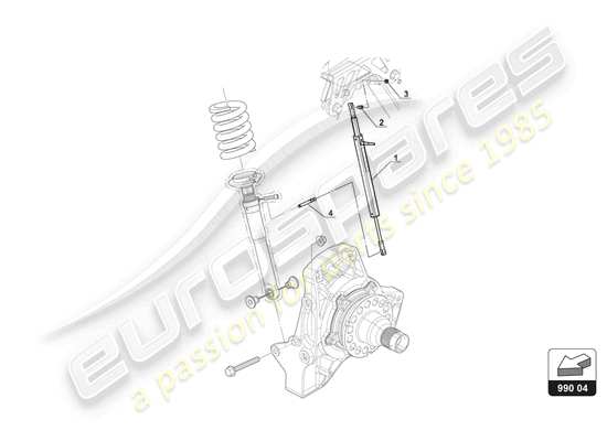 a part diagram from the Lamborghini Huracan Squadra Corse parts catalogue