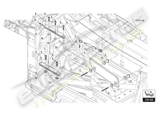 a part diagram from the Lamborghini Huracan Squadra Corse parts catalogue