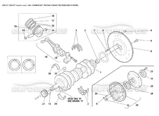 a part diagram from the Maserati 3200 parts catalogue