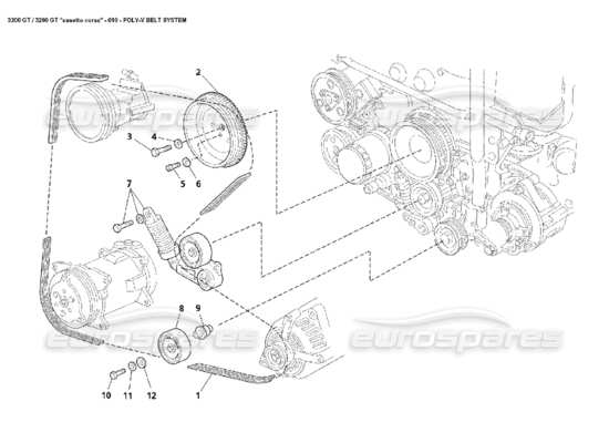 a part diagram from the Maserati 3200 parts catalogue