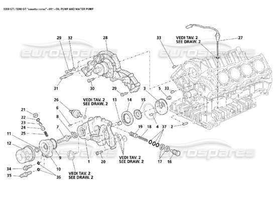 a part diagram from the Maserati 3200 parts catalogue