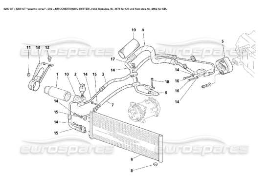 a part diagram from the Maserati 3200 parts catalogue