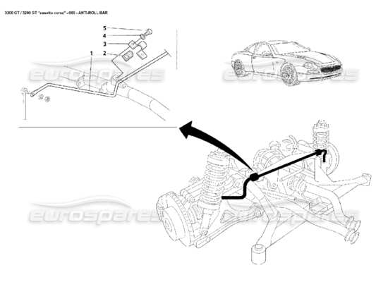 a part diagram from the Maserati 3200 parts catalogue