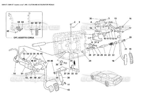 a part diagram from the Maserati 3200 parts catalogue