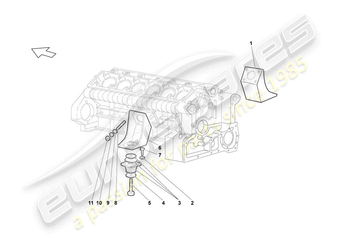 Lamborghini Reventon SECURING PARTS FOR ENGINE Parts Diagram