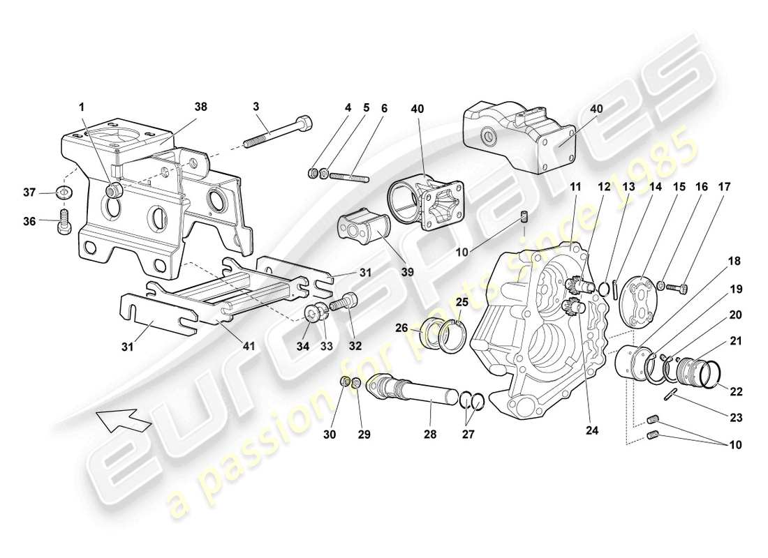 Lamborghini Reventon oil pump Parts Diagram