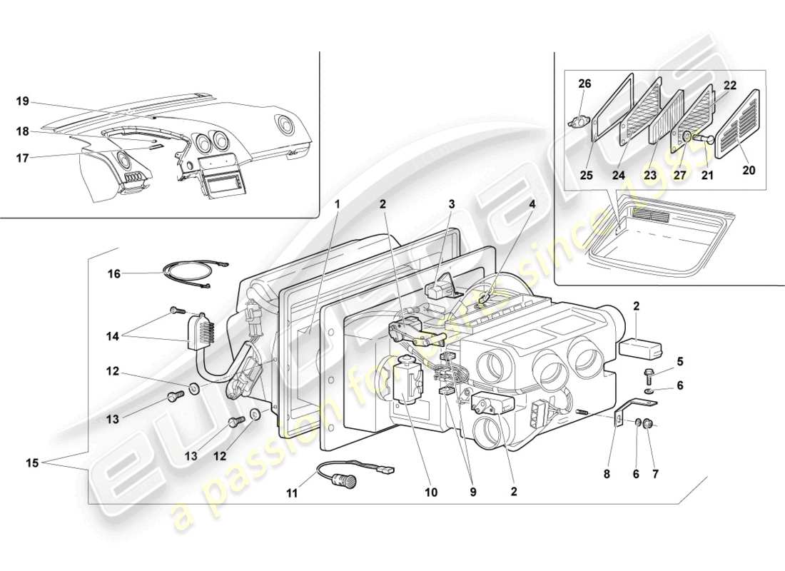 Lamborghini Reventon Air Conditioning Parts Diagram