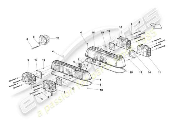 a part diagram from the Lamborghini Reventon parts catalogue