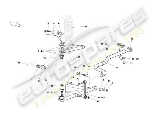 a part diagram from the Lamborghini Reventon parts catalogue