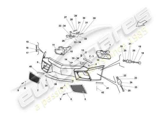 a part diagram from the Lamborghini Reventon parts catalogue