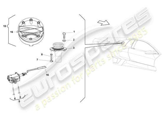 a part diagram from the Lamborghini Reventon parts catalogue