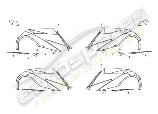 a part diagram from the Lamborghini Murcielago parts catalogue