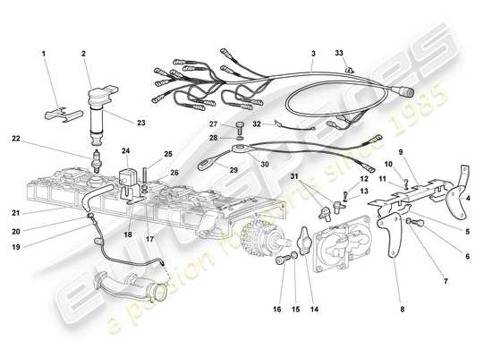 a part diagram from the Lamborghini Murcielago Coupe (2002) parts catalogue