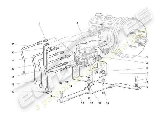 a part diagram from the Lamborghini Murcielago Coupe (2002) parts catalogue