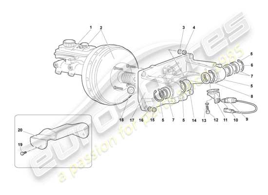 a part diagram from the Lamborghini Murcielago Coupe (2002) parts catalogue