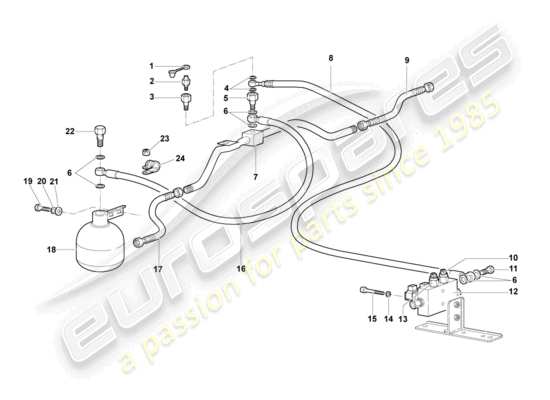 a part diagram from the Lamborghini Murcielago Coupe (2002) parts catalogue