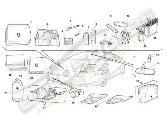 a part diagram from the Lamborghini Murcielago parts catalogue