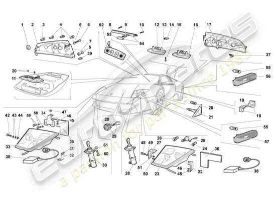 a part diagram from the Lamborghini Murcielago parts catalogue