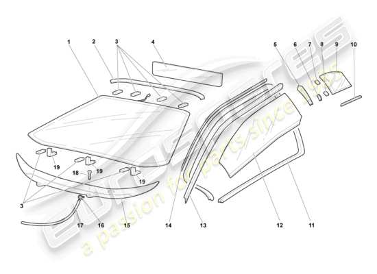 a part diagram from the Lamborghini Murcielago Coupe (2002) parts catalogue