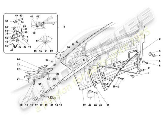 a part diagram from the Lamborghini Murcielago Coupe (2002) parts catalogue