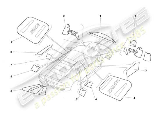 a part diagram from the Lamborghini Murcielago Coupe (2002) parts catalogue