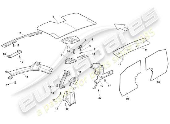 a part diagram from the Lamborghini Murcielago parts catalogue