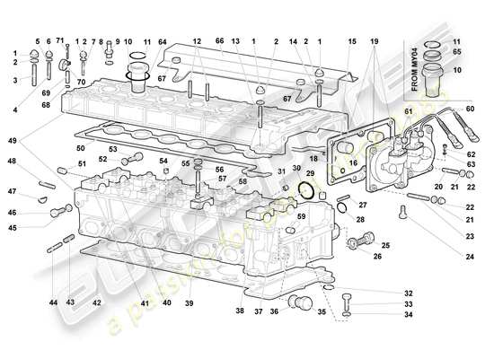 a part diagram from the Lamborghini Murcielago Roadster (2005) parts catalogue