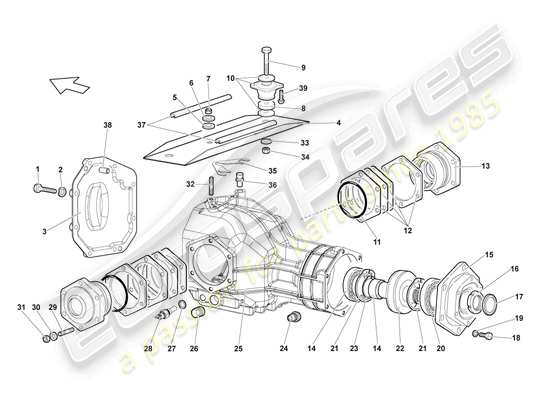 a part diagram from the Lamborghini Murcielago parts catalogue