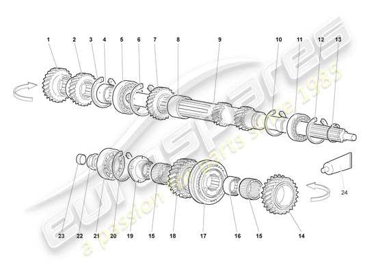 a part diagram from the Lamborghini Murcielago parts catalogue