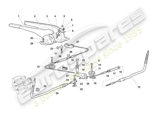 a part diagram from the Lamborghini Murcielago Roadster (2005) parts catalogue